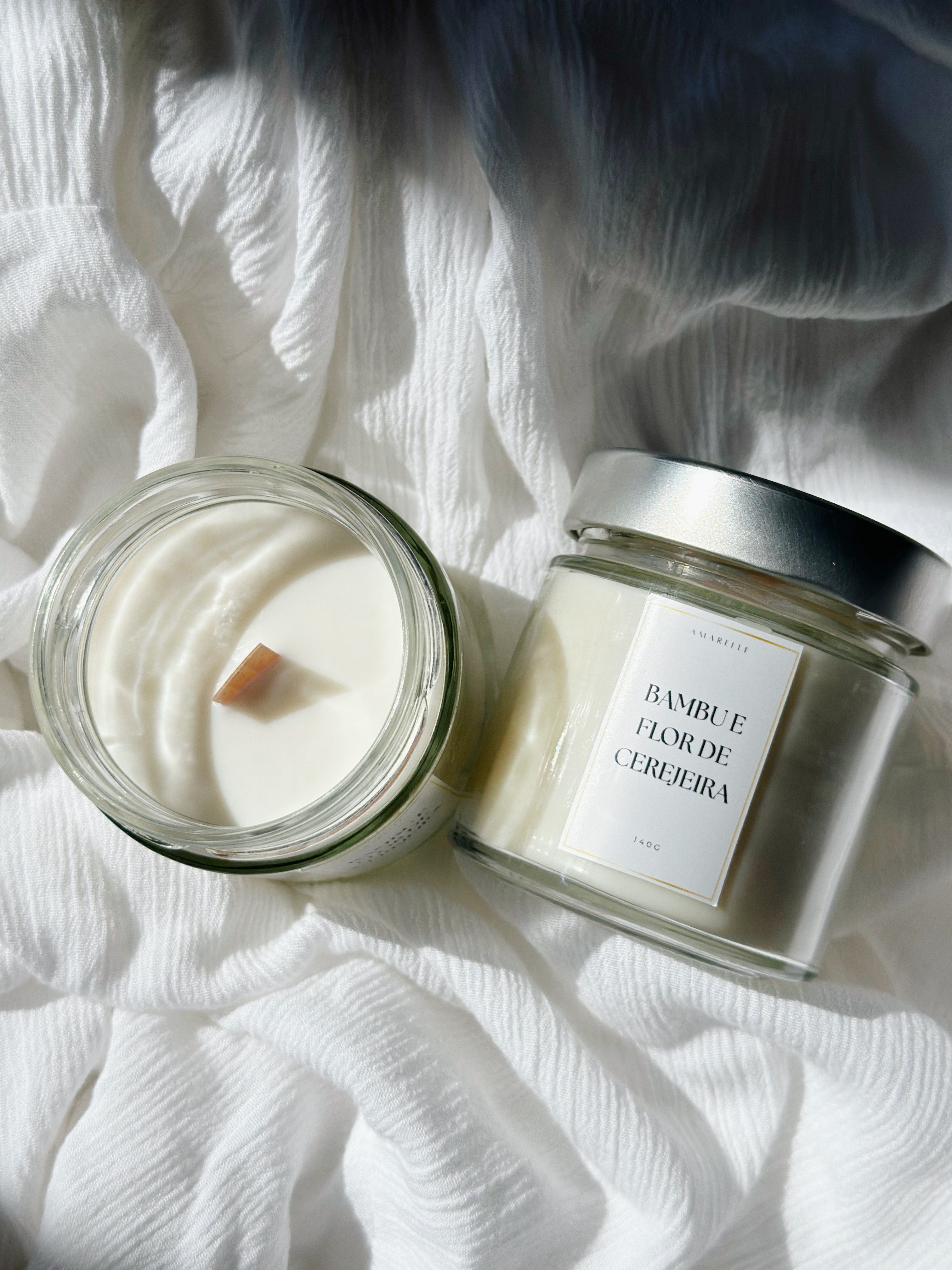 Vela aromatica bambu e flor de cerejeira